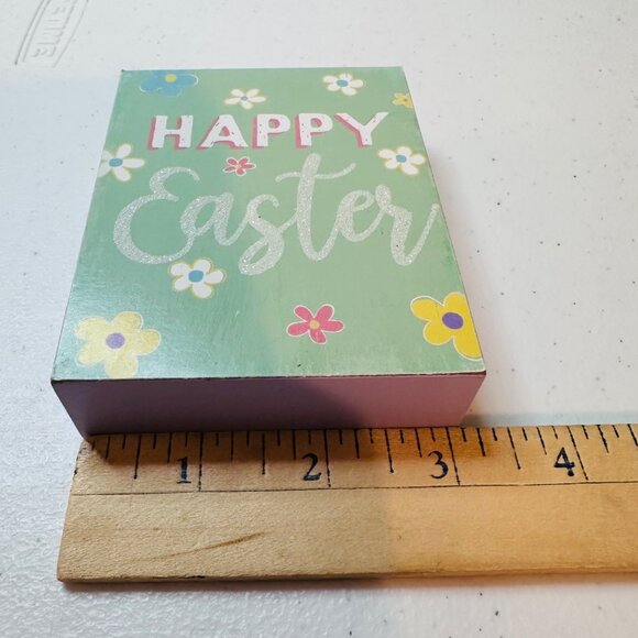 HAPPY EASTER Easter chunky block sign decoration Easter decoration glitter - Picture 3 of 13